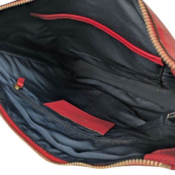 Cole Haan Red Genuine Leather Shoulder Handbag - Picture 6 of 6